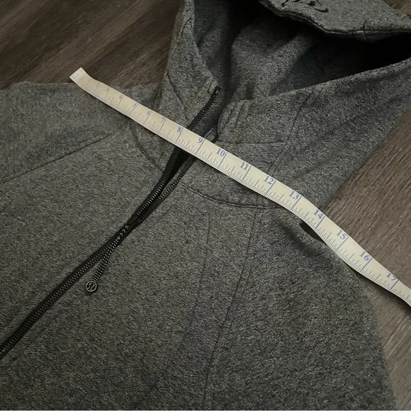EUC Lululemon Grey Charcoal Zip-Up Hoodie (6) - Picture 2 of 7